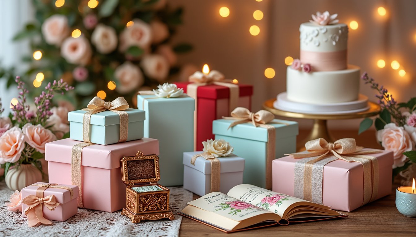 découvrez 20 idées originales de cadeaux de mariage pour célébrer l'amour des jeunes mariés. des suggestions personnalisées aux articles pratiques, trouvez le cadeau parfait qui fera briller les yeux des couples en ce jour spécial.