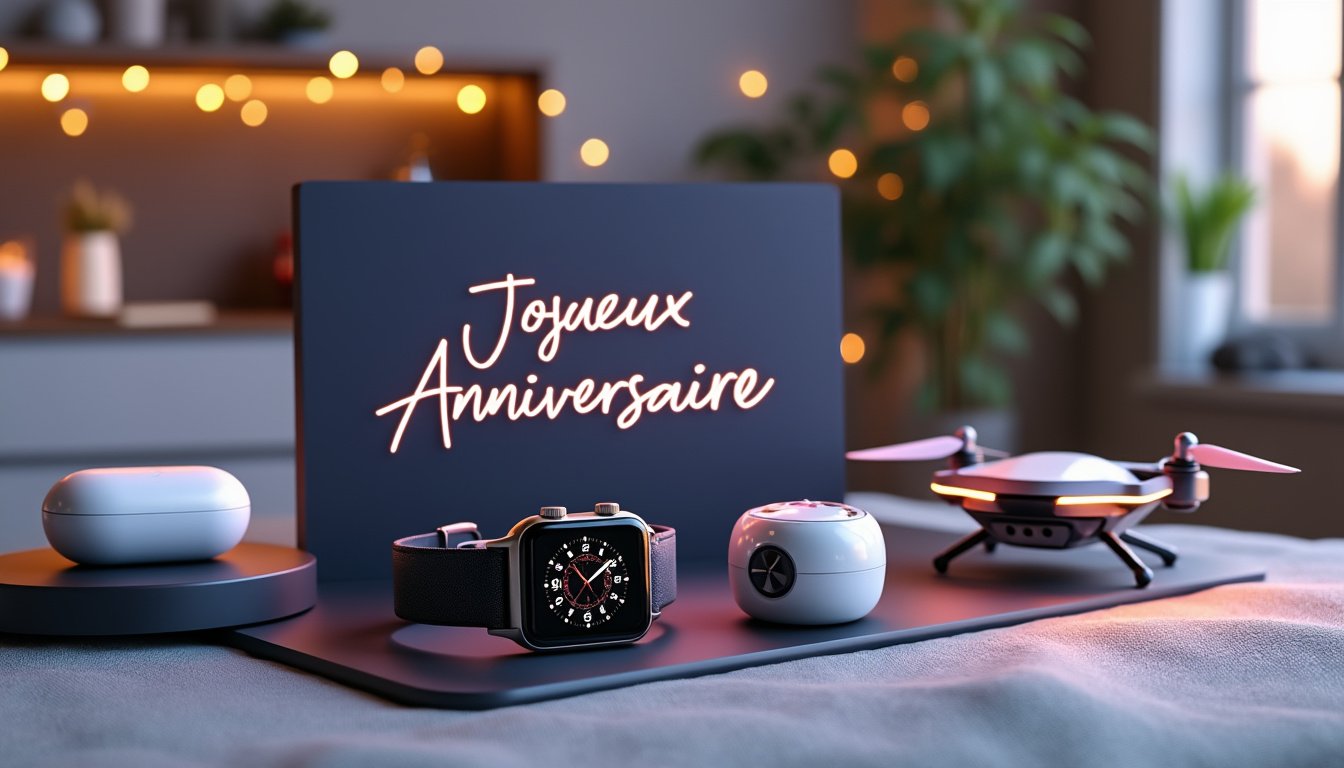 découvrez notre sélection de cadeaux high-tech pour anniversaires, incluant des gadgets innovants et impressionnants qui raviront vos proches. idéal pour surprendre et faire plaisir !