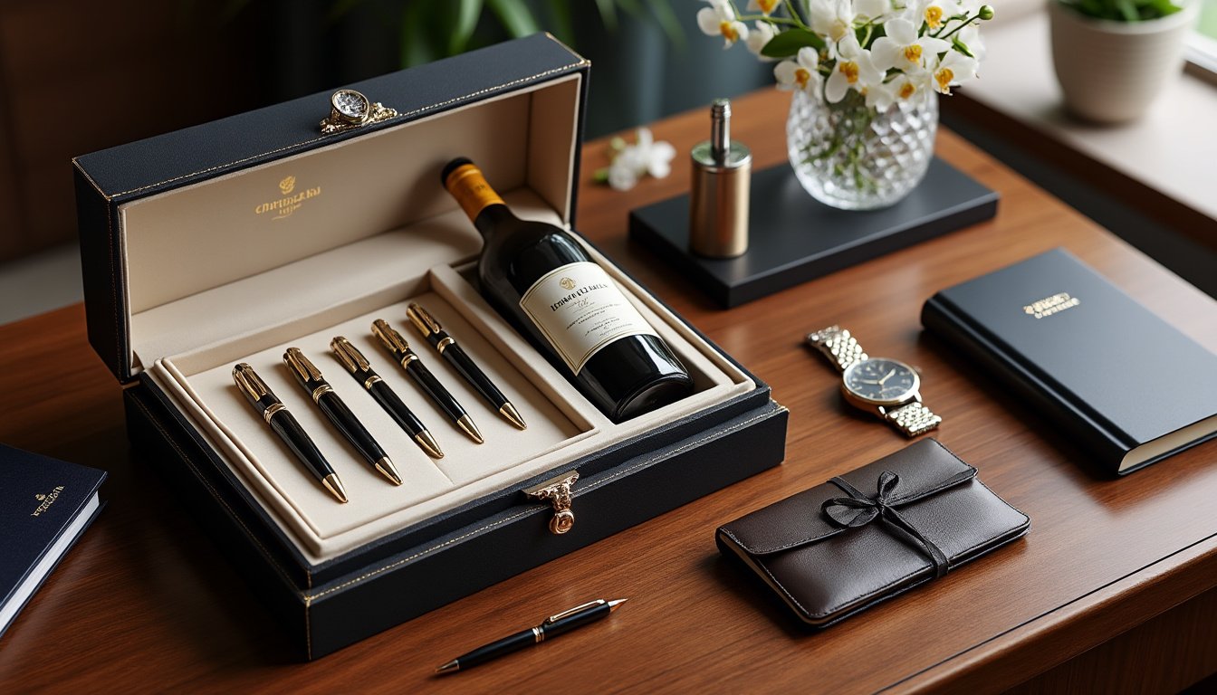 découvrez notre sélection de cadeaux professionnels de luxe, spécialement conçus pour faire impression. offrez des présents prestigieux qui allient élégance et raffinement, parfaits pour marquer les esprits lors d'événements d'affaires ou pour valoriser vos relations professionnelles.