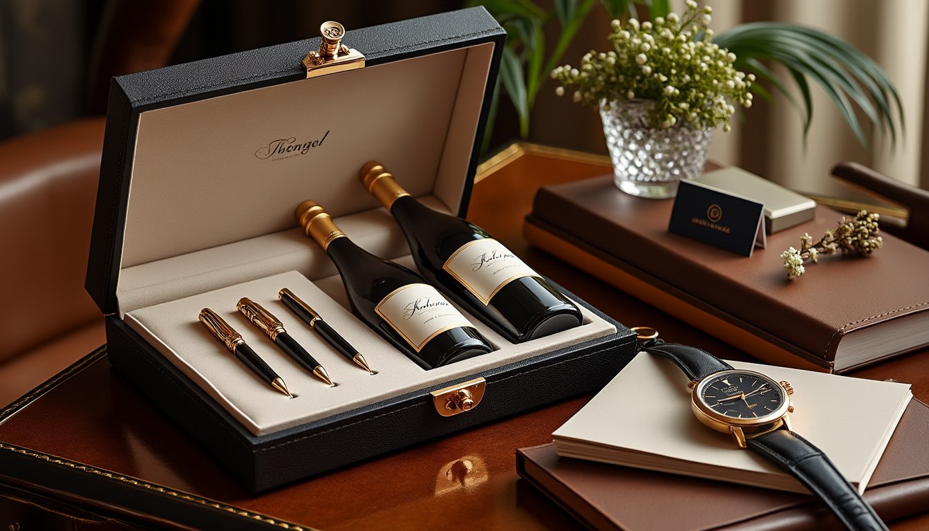 découvrez notre sélection exclusive de cadeaux professionnels de luxe, idéaux pour faire plaisir à vos partenaires et collaborateurs. offrez des présents prestigieux qui marquent les esprits et renforcent vos relations d'affaires. choisissez l'élégance et le raffinement pour vos occasions spéciales.