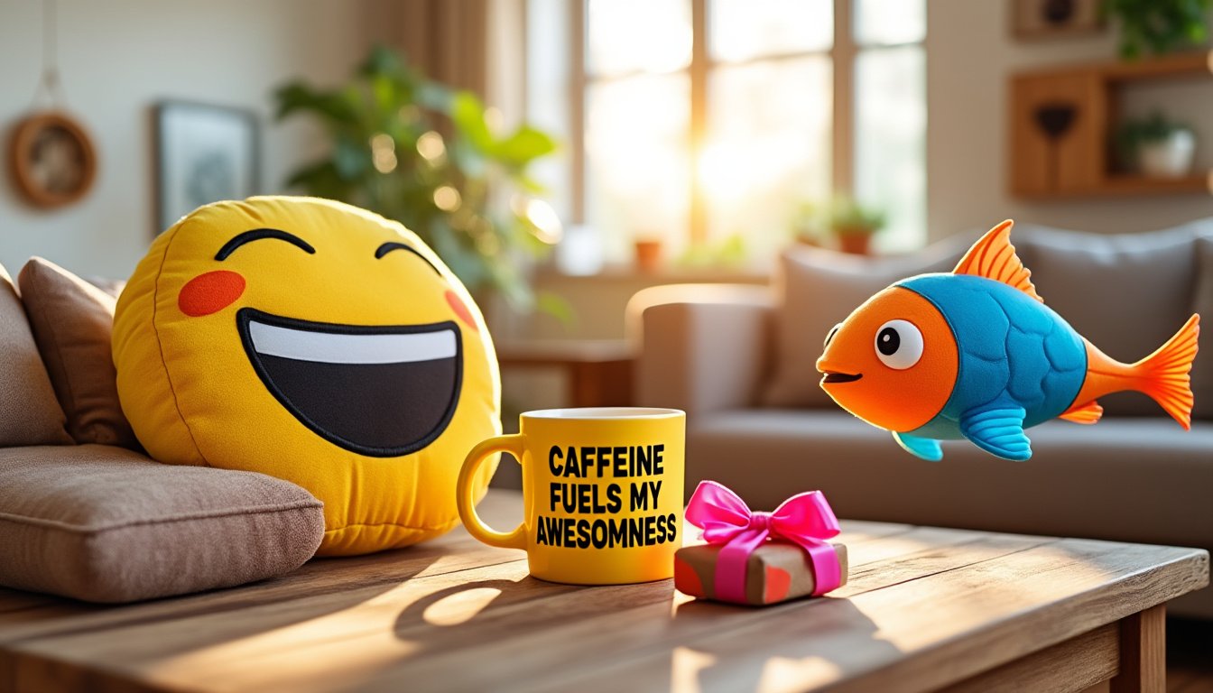 découvrez notre sélection d'idées de cadeaux humoristiques qui feront rire vos amis à coup sûr ! que ce soit pour un anniversaire, un pot entre amis ou simplement pour le plaisir, trouvez le cadeau parfait qui éveillera l'humour et la bonne humeur.