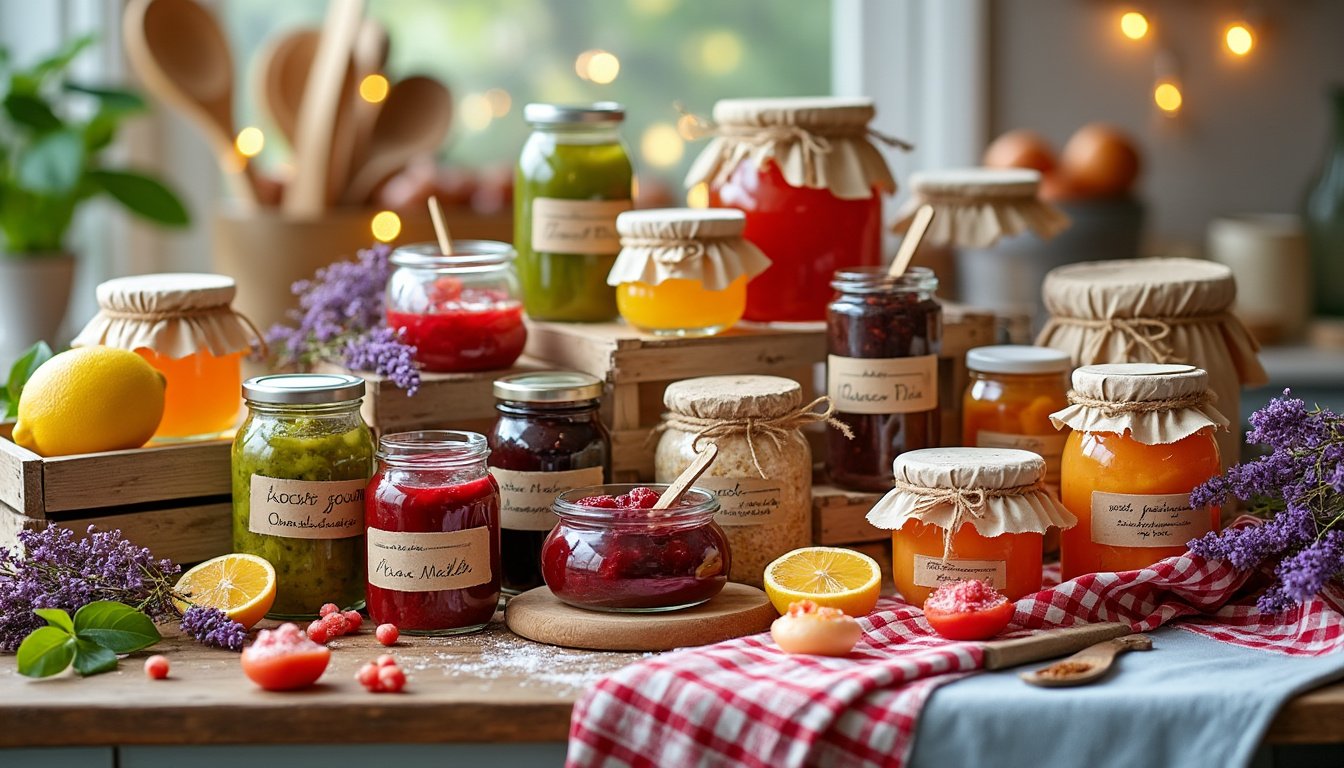 découvrez nos idées de cadeaux diy gourmands : réalisez des bocaux, des conserves savoureuses et des douceurs maison pour émerveiller vos proches. parfait pour toutes les occasions, offrez un cadeau fait main rempli de saveurs!