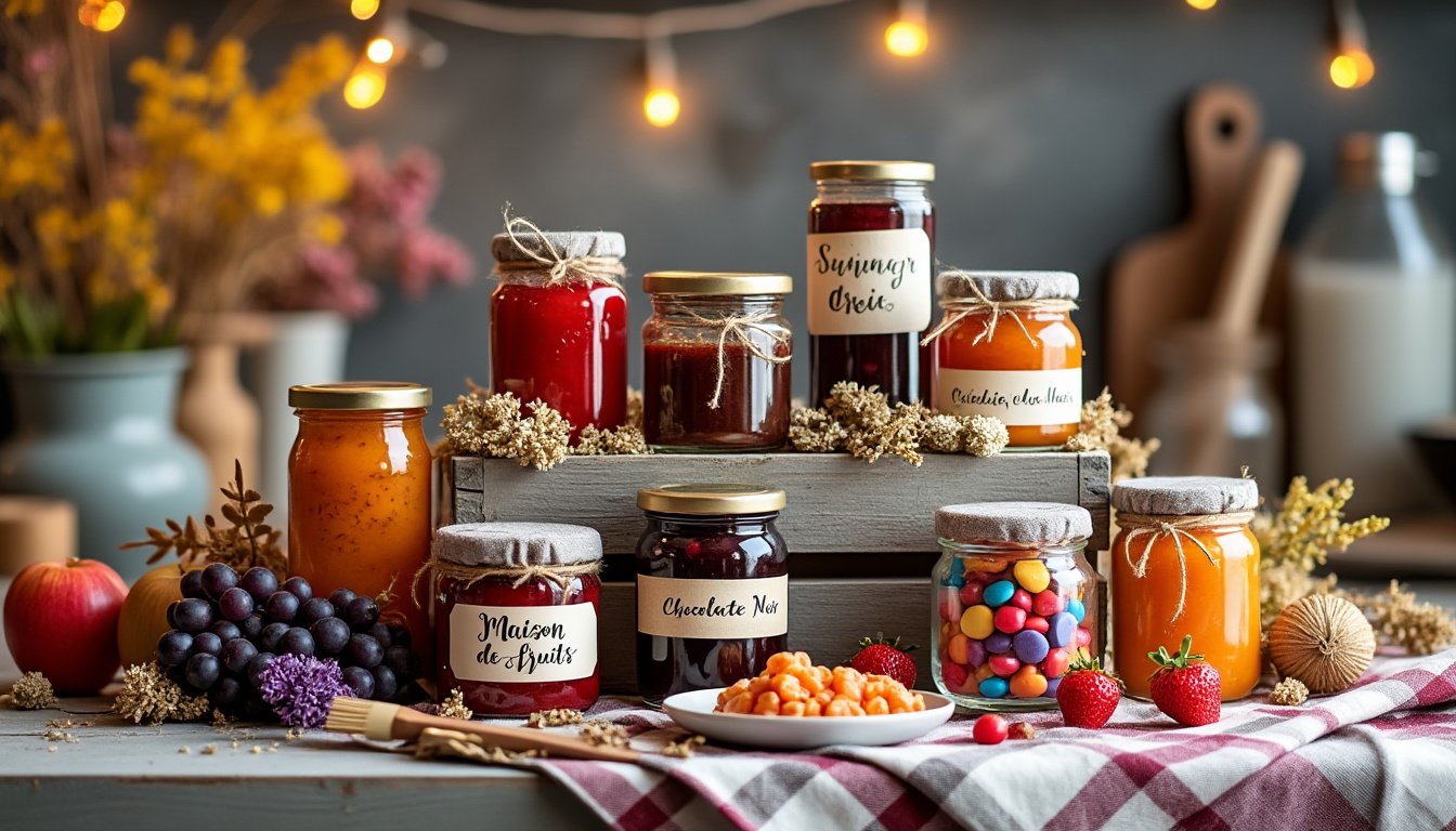 découvrez nos idées de cadeaux diy gourmands : apprenez à préparer des bocaux colorés, des conserves savoureuses et des douceurs maison irrésistibles. offrez des créations uniques et faites plaisir à vos proches avec des présents faits avec amour.