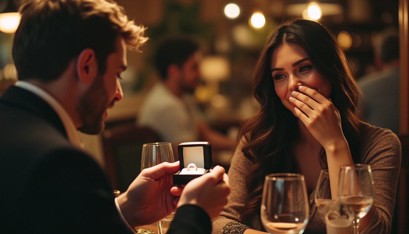 découvrez le moment idéal pour offrir la bague lors d'une demande en mariage et créez un souvenir inoubliable de cet instant unique.